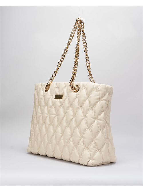 Embossed fabric shopper with chain handles Elisabetta Franchi ELISABETTA FRANCHI | Bag | BS64A47E2CI4